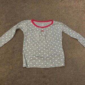 Just One You by Carter's Long Sleeve Grey Heart T-shirt Size 2T